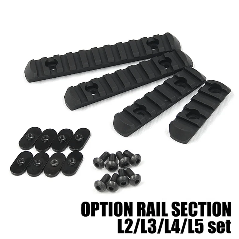 

Tactical Polymer Option Rail Section Keymod Picatinny Weaver Rail Set Handguard Rail Cover Airsoft Rifle Parts Gun Accessories