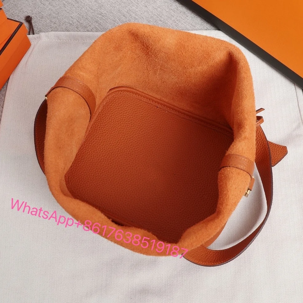 

2021 luxury H + classic picotinss women's real leather vegetable basket bag handbag Bucket Bag