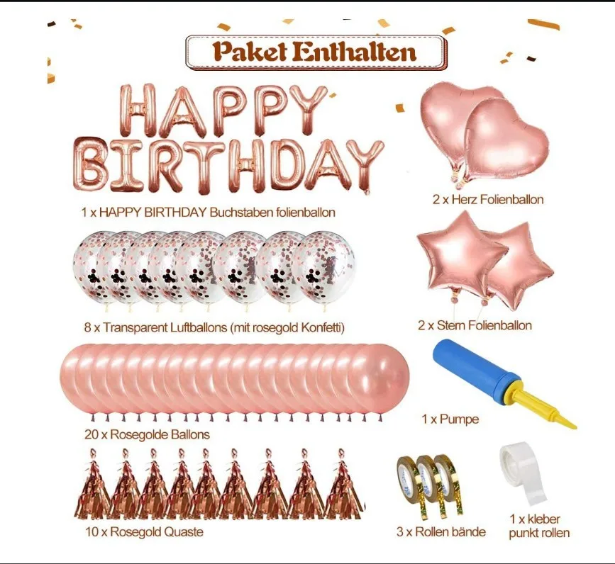 Украшения на день рождения вечерние воздушные шары с украшением в виде кисточек