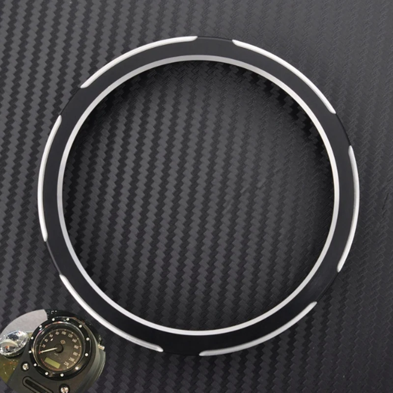 

Motorcycle Gauge Speeeter Trim Ring Cover for Sportster 883 1200 48 Dyna Street Bob-A