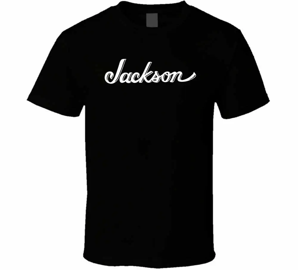 Черная белая футболка с логотипом Джексон гитар|Мужские футболки| |