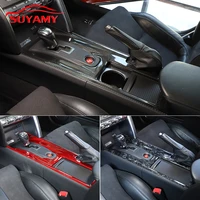 for nissan gtr r35 car center console water cup panel gear frame trim cover decoration auto interior accessories 2008 2016