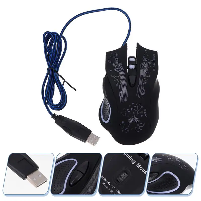 

1pc Durable Portable Creative Fashion Gaming Mouse Gaming Mouse Wired Wired Mice