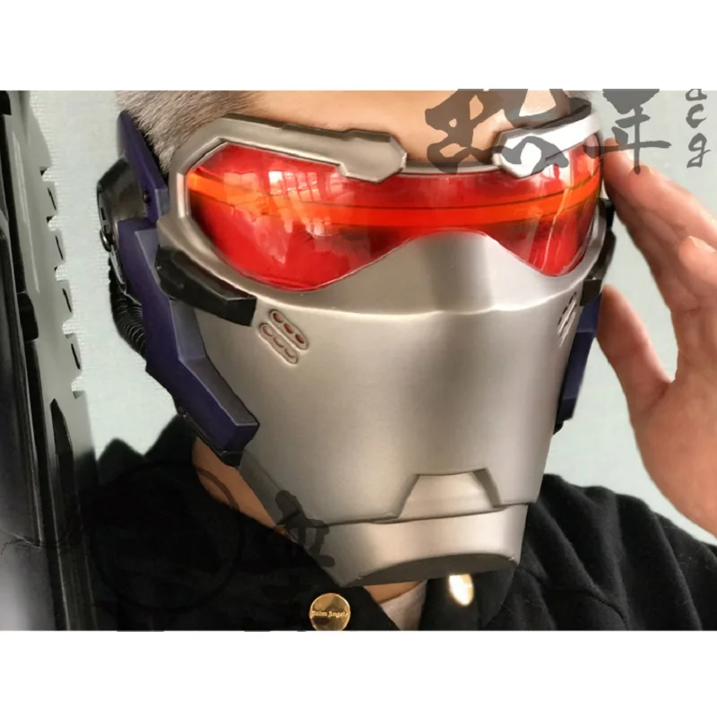 Новая версия игры Ow Soldier 76 светодиодная светящаяся маска реквизит Джек Моррисон