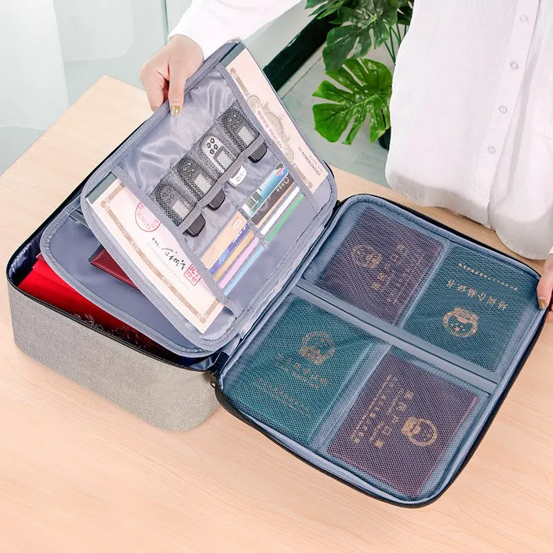 New Document Bags Large Capacity Files Organizer Travel Bags Cosmetic Box Waterproof Digital Bags Document Organizer