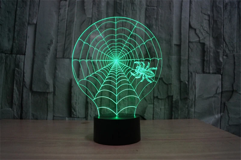 Реквизит для страшвечерние на Хэллоуин Красочный ночник искусственные пауки