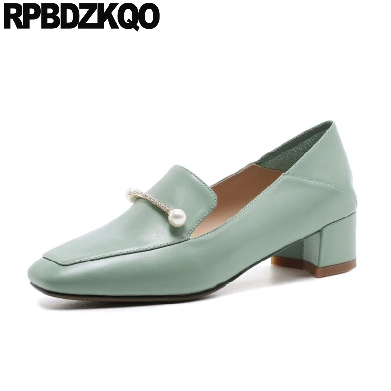 2021 Лоферы жемчужное женское платье обувь с украшением в виде кристаллов японская