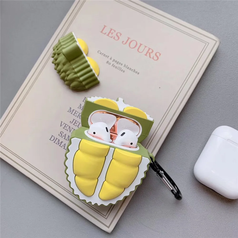 Искусственный чехол Durian для Airpods 2 силиконовый милый мультяшный наушников 3D