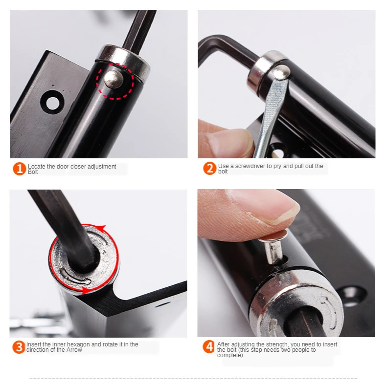 Регулируемая дверная автоматическая защелка пружинный шарнир из нержавеющей