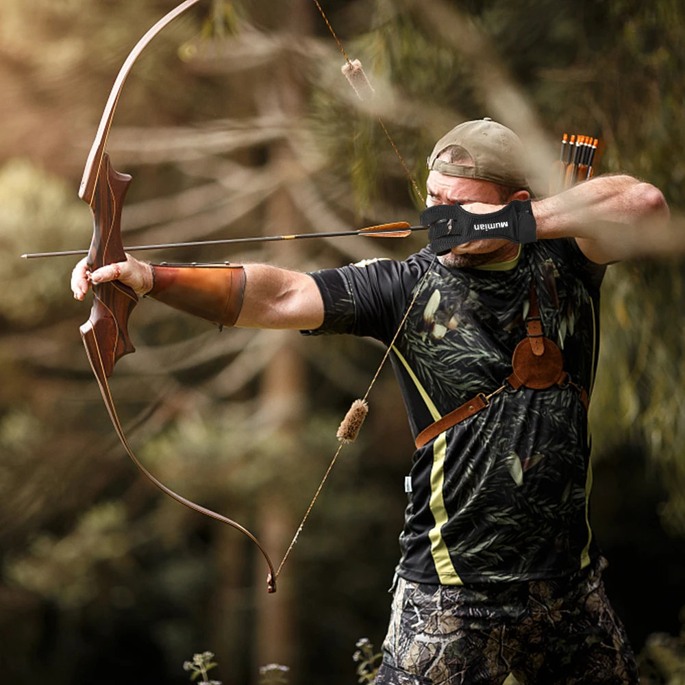 

Archery Gloves Shooting Hunting Leather Three Finger Protector Archery Protective Gear Accessories