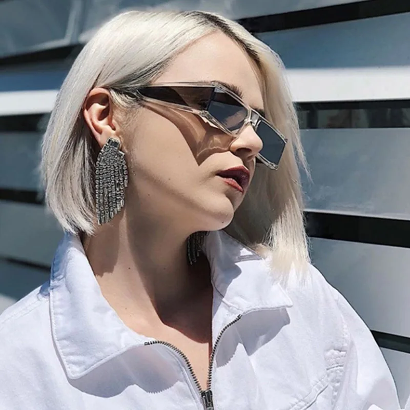 Очки солнцезащитные женские зеркальные винтажные маленькие квадратные модные