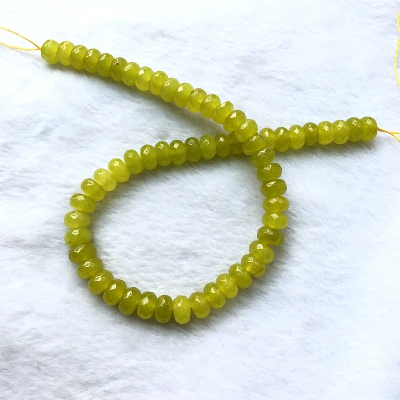 Очаровательные бусины Jad e розовые красные Зеленые Бусины 6x10 мм граненые Roundel Gem