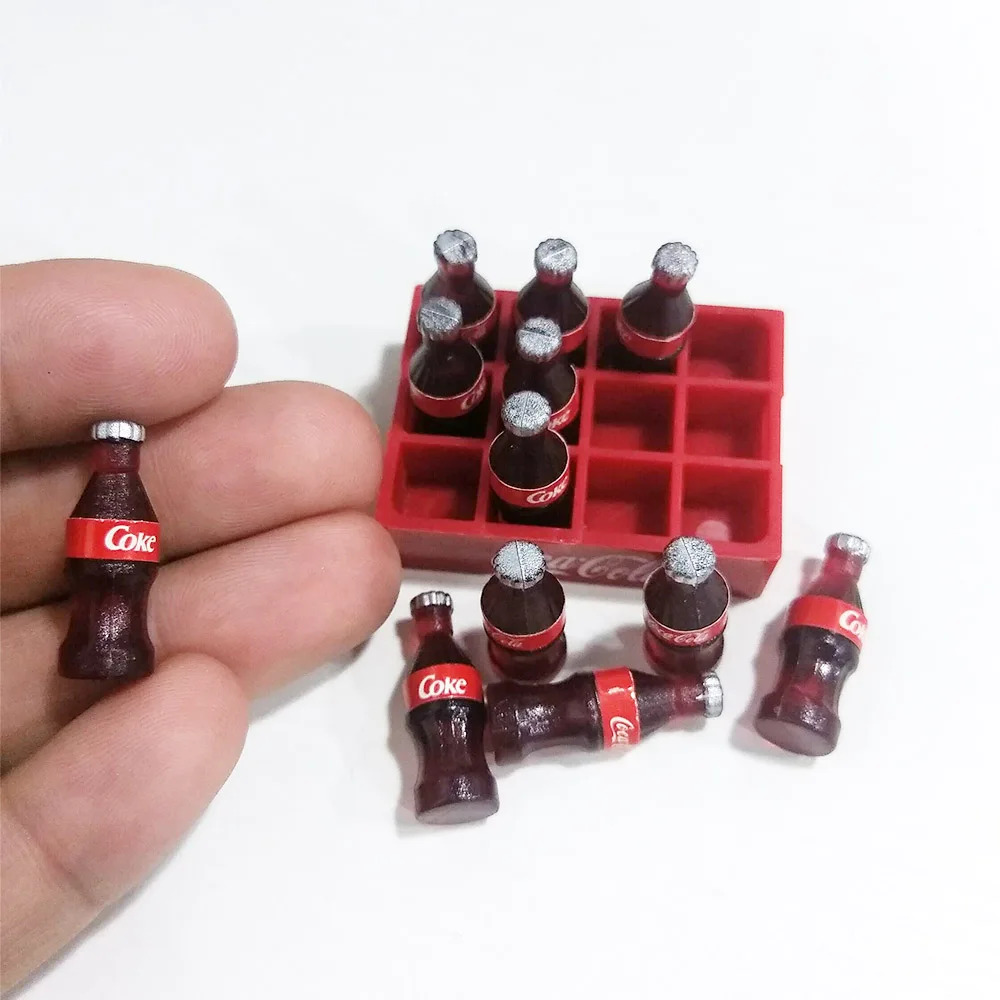 1 дюжина мини бутылок кока колы и лоток для моделей Игрушек Радиоуправляемый грузовик автомобиль Декор
