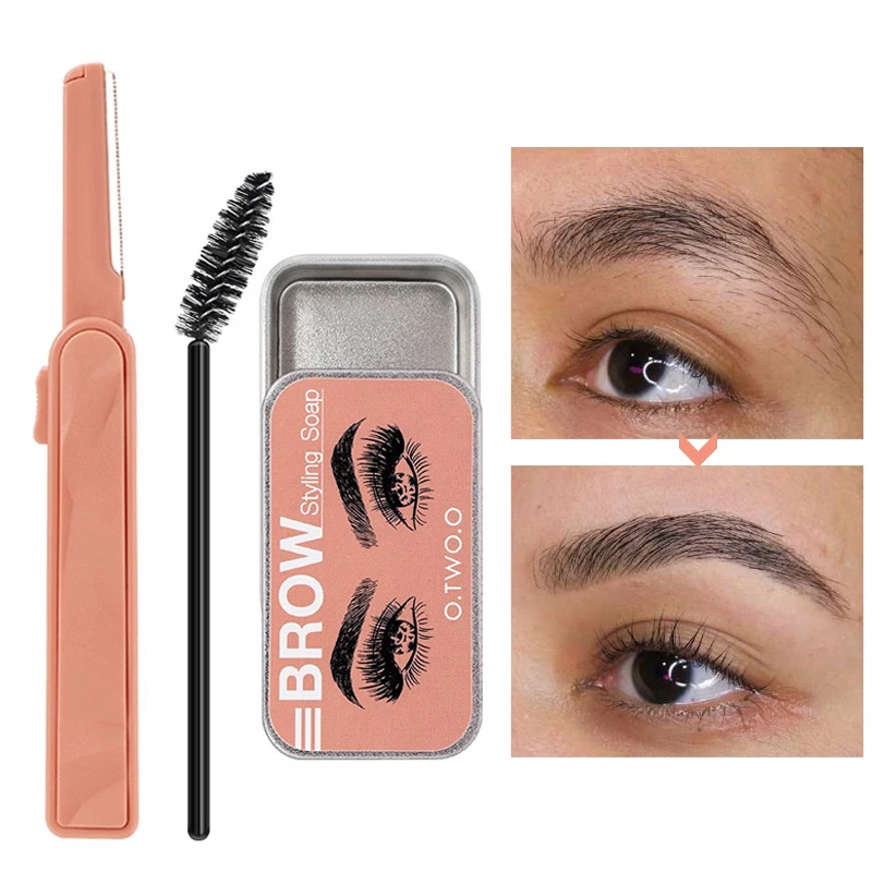 1 Set Waterproof Eyebrow Soap Wax Long Lasting 3D Feathery Wild Brow Styling Cream Makeup Eyebrows Pomade Gel Kit Cosmetics