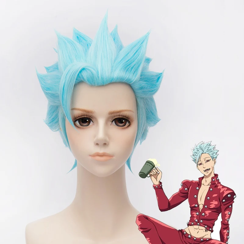 

The Seven Deadly Sins Ban Wigs Fox's Sin Of Greed Heat Resistant Short Synthetic Hair Perucas Cosplay Wig + Wig Cap