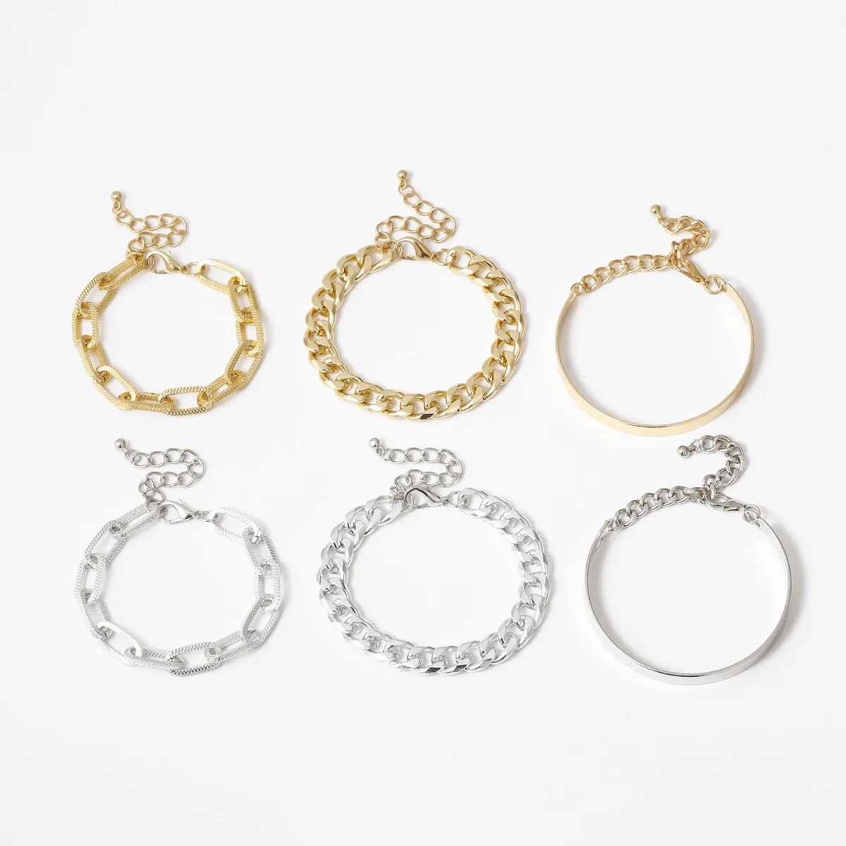 

Purui 3Pcs/Set Snake Chain Bracelets Set for Women Bohemian Thick Iron Link Bracelet Bangles Punk Hand Fashion Jewelry Charm