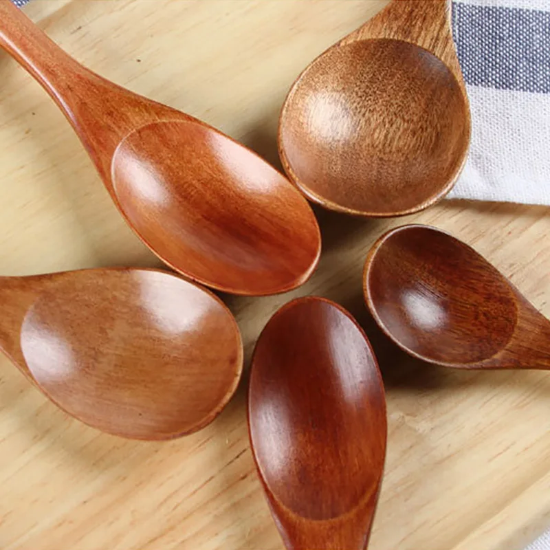 Wooden Spoon Home Flatware Porridge Bowl Chinese Dinner Japanese Soup for Restaurant Kitchen Cooking Utensil Tool | Дом и сад