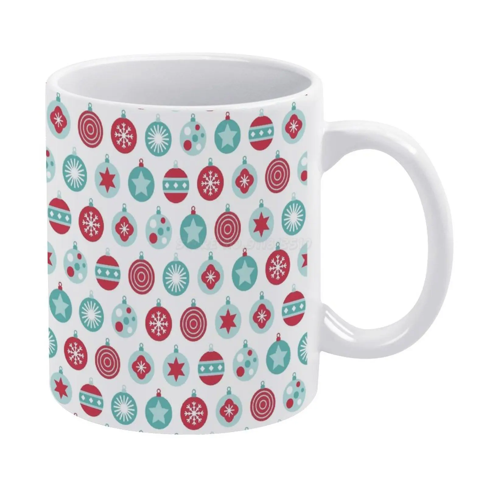 Рождественские украшения в стиле ретро кружка красного и белого цвета винтажная