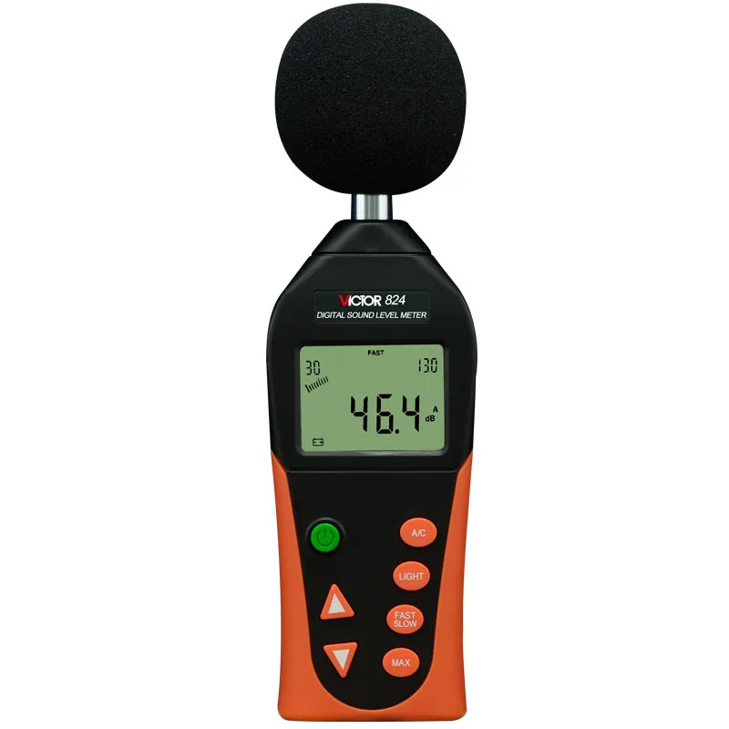 Измеритель уровня звука VICTOR 824 824C мгновенный децибел 30 130 дБА 100% Аутентичный|measuring