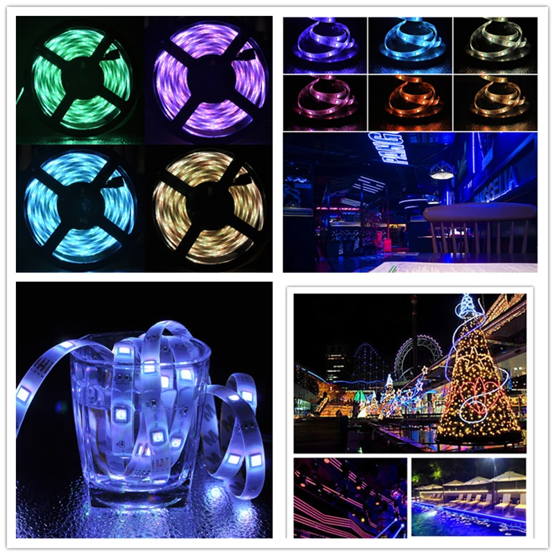 

LED Strips WiFi Bluetooth Iuces Led RGB 5050 SMD 2835 Waterproof Flexible Lamp Tape Ribbon Diode DC12V 5M 10M LED Lights