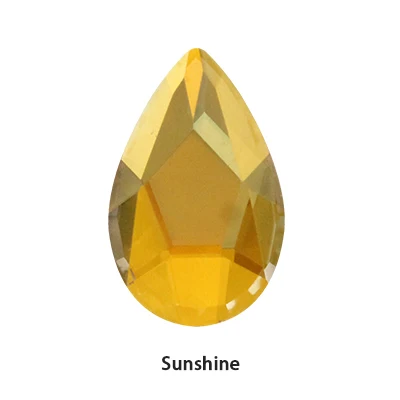 Sunshine 36 шт цветные Стразы для ногтей с плоской задней поверхностью, украшения для ногтей, Хрустальные стеклянные камни для маникюра, 3D блестящие стразы, драгоценные камни, сделай сам, плач - Цвет: Sunshine