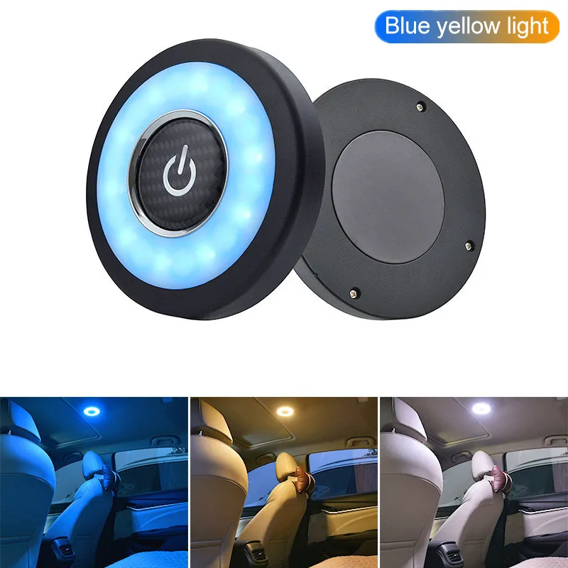 

Светодиодный светильник с USB-зарядкой, портативный Круглый Универсальный беспроводной светильник для чтения в салоне, ночник сенсорного ти...