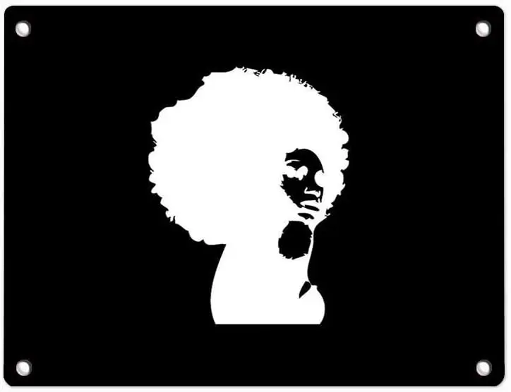 

playdiss African Woman Girl Sexy Africa Salon Beautiful Metal Tin Sign, Wall Decorative Sign Bathroom Decor