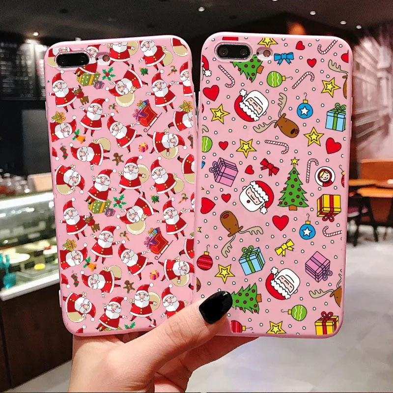 Веселый Рождественский чехол Vogue girl для iPhone 11 Pro Max новогодний розовый мягкий чехол для телефона с лосем для iPhone X 6 6S 7 8 Plus Xs XR XS MAX