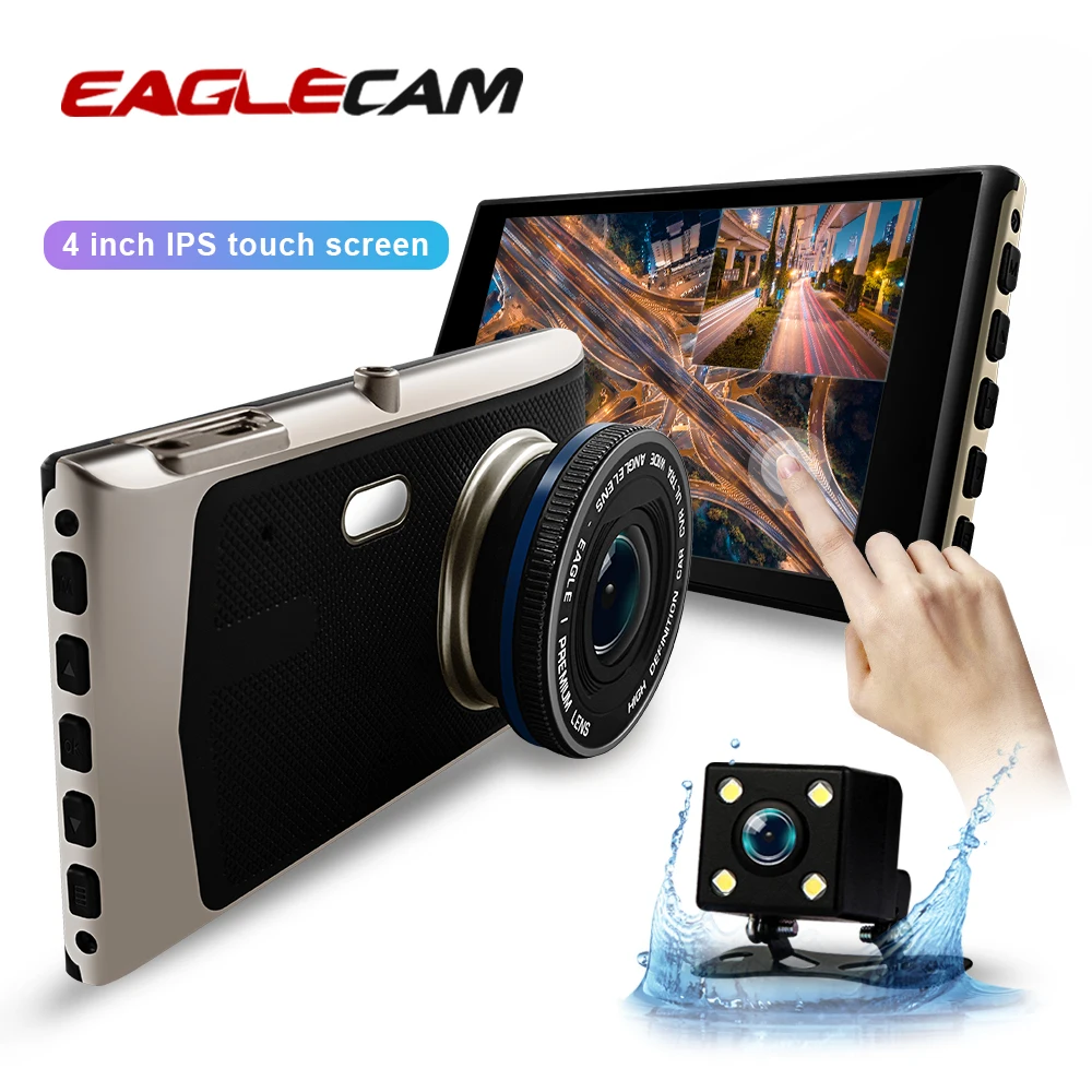 

4.0" Car Dash Cam Full HD 1080P 170 Degree Video Recorder Dual Lens Vehicle Camera Car DVR with Rear View G-sensor Night Vision