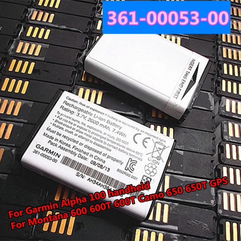 

Original 3.7V 361-00053-00 Battery for Garmin Alpha 100 handheld, Montana 600 600T 600T Camo 650 650T VIRB GPS battery