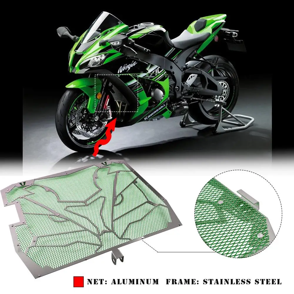 Защита радиатора для Kawasaki Ninja ZX10R защитная крышка решетки 2011 2012 2013 2014 2015 2016 ZX 10R ZX1000