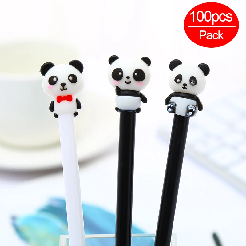 100 шт./упак. Симпатичные Фламинго Единорог Свинья Аниме гелевая ручка с