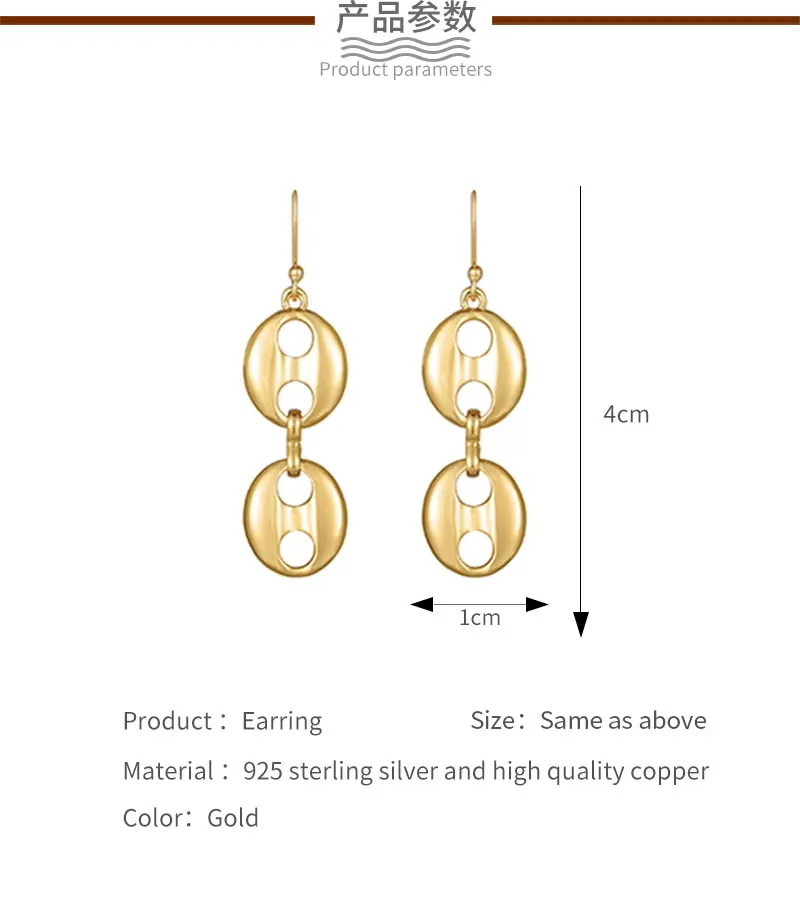 

Ascona New Korean Style Personalized Ladies Earrings Gold Cute Arc Geometric Pendant Gold Earrings Brincos 2021 Fashion Jewelry