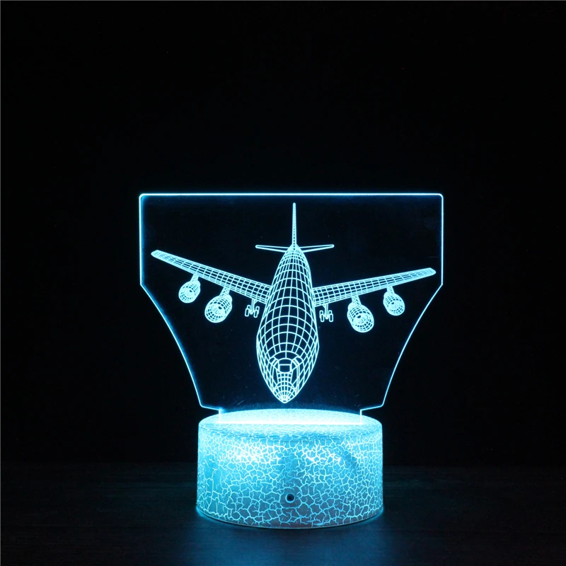 

The F -22 Airplane Acrylic 3D Lamp Plane Aircraft 7 Color Change Night Light Baby Gifts LED USB Desk Lamp Holiday Decor Mylamp