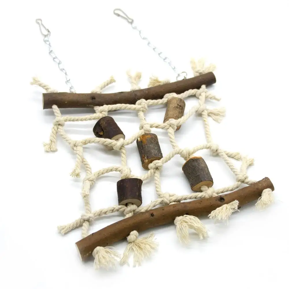 Сеть для скалолазания птица пеньковая веревка попугай подвесная качели лестница