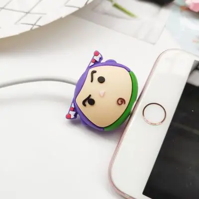 Buzz Lightyear Милый кабель протектор данных кабель провода защитная крышка кабель Крышка для зарядки кабель протектор - Цвет: Buzz Lightyear