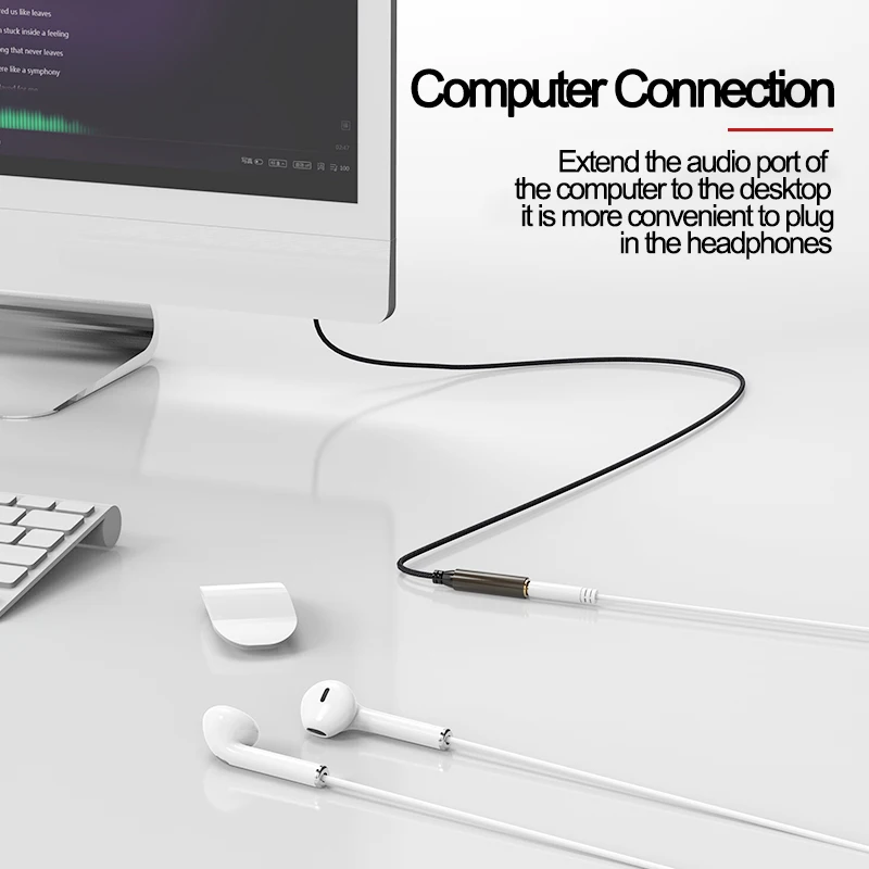 Высококачественный аудиокабель-удлинитель разъем 3 5 мм штекер-гнездо AUX-кабель