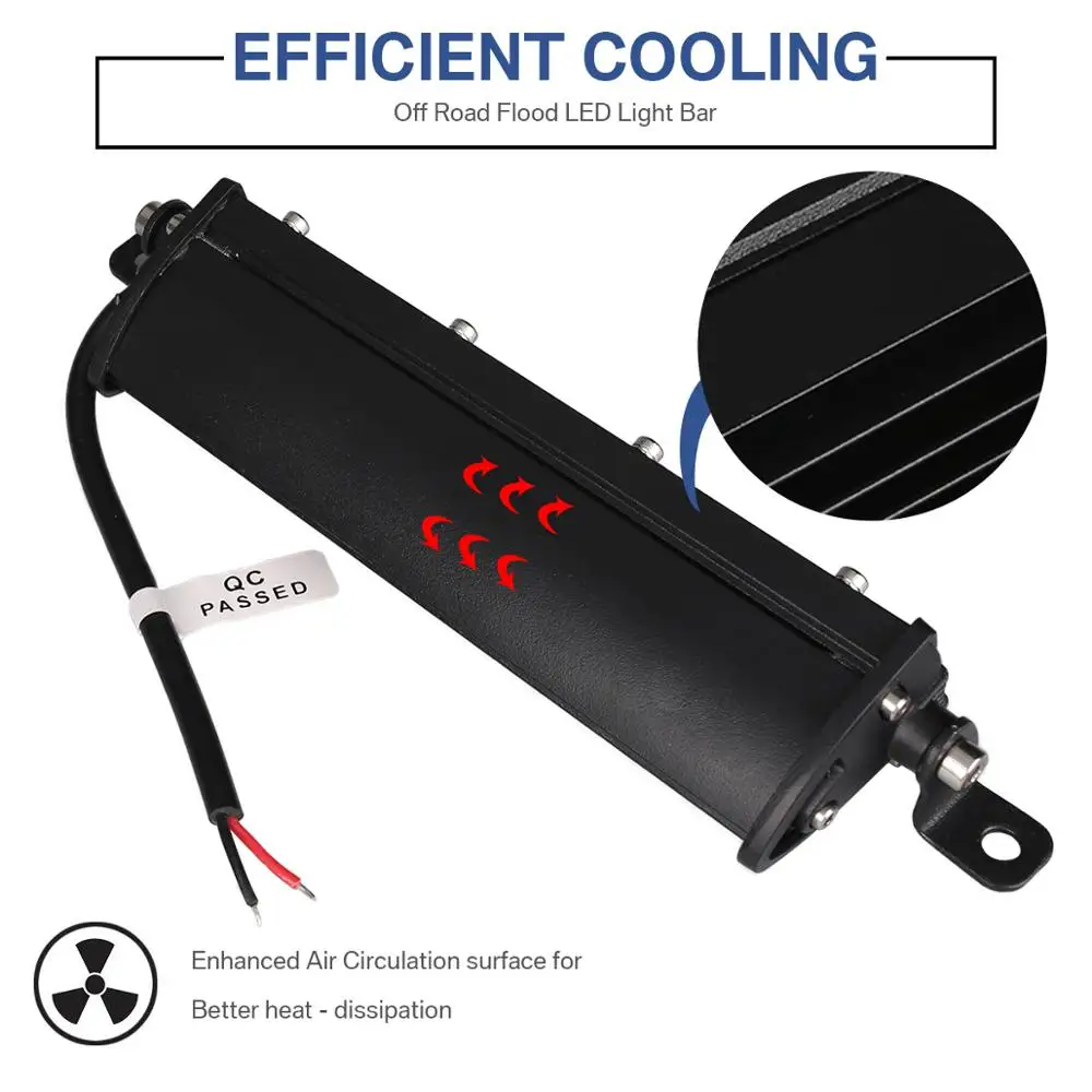 7 дюймов 18 Вт светодиодный тонкий кожаный чехол с Рабочий светильник бар