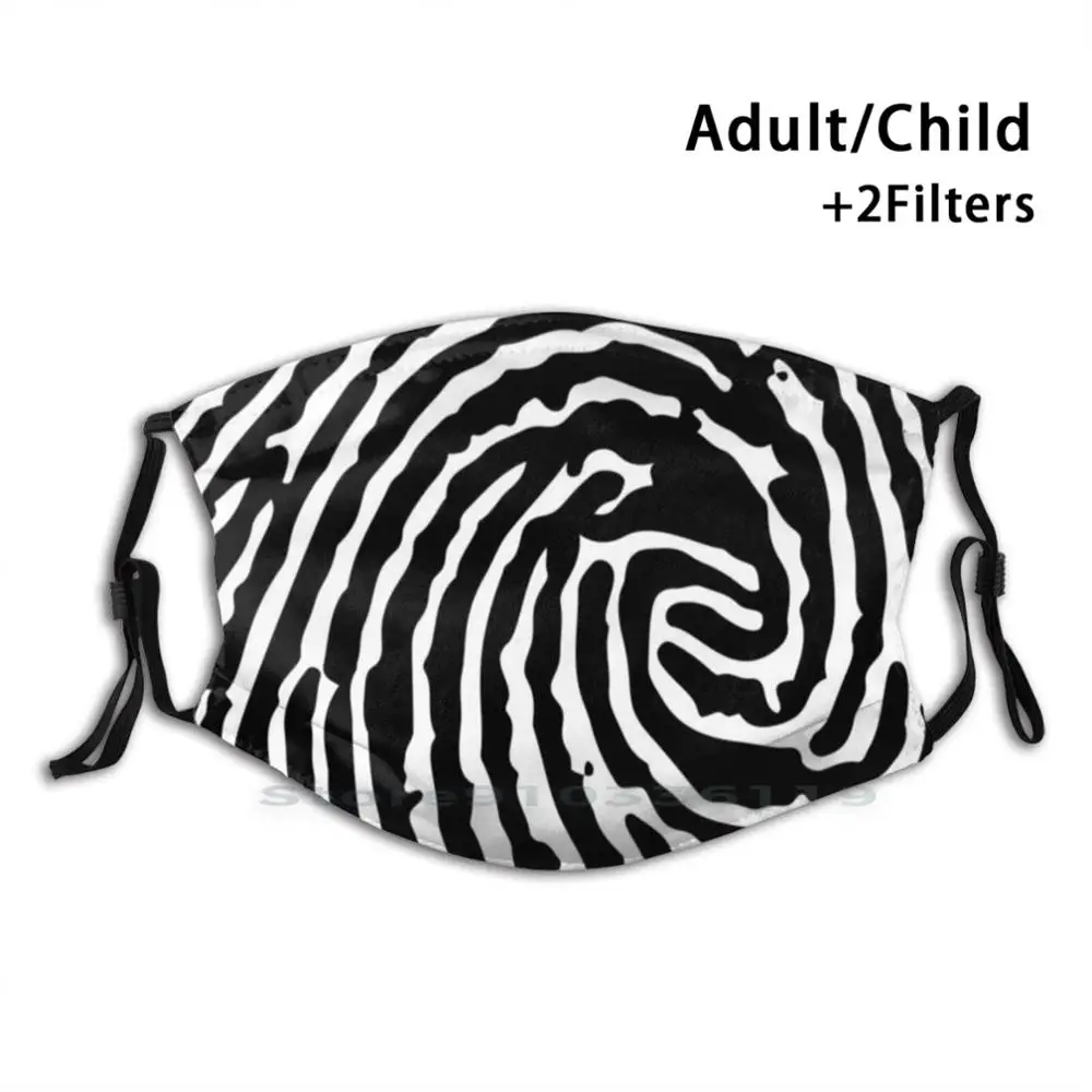 

Heart Black Fingerprints Adult Kids Washable Funny Face Mask With Filter Black Heart Black Fingerprint Fingerprint Heart Love