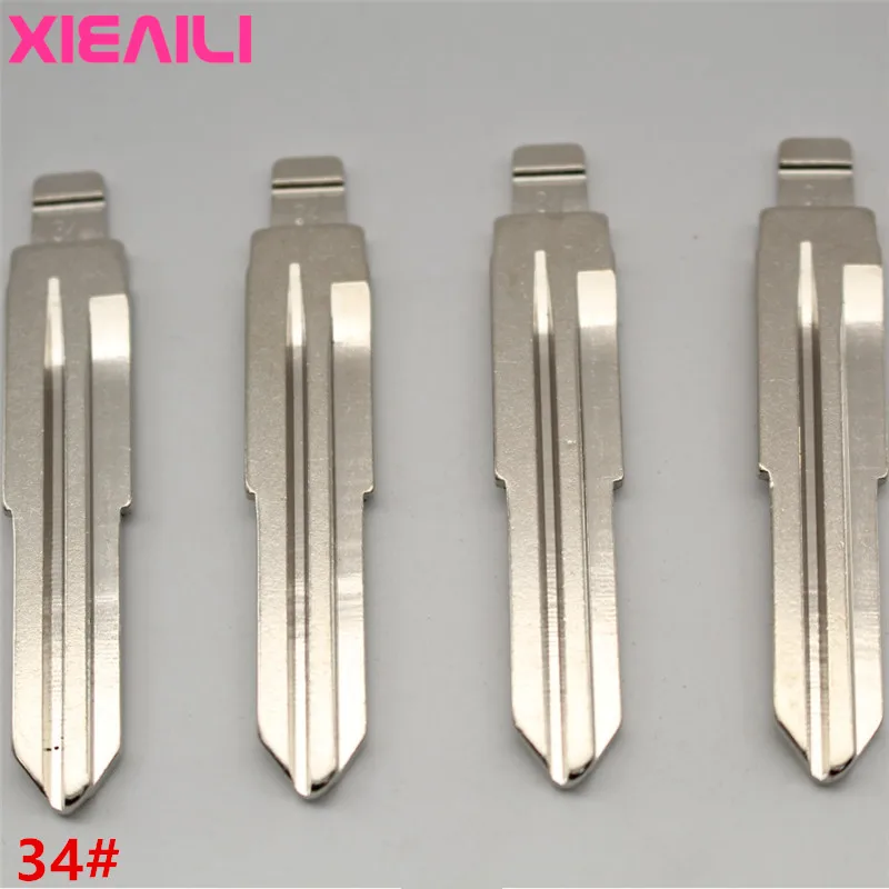 XIEAILI 20 шт. 34 # металлический неразрезанный флип KD полотно дистанционного ключа для