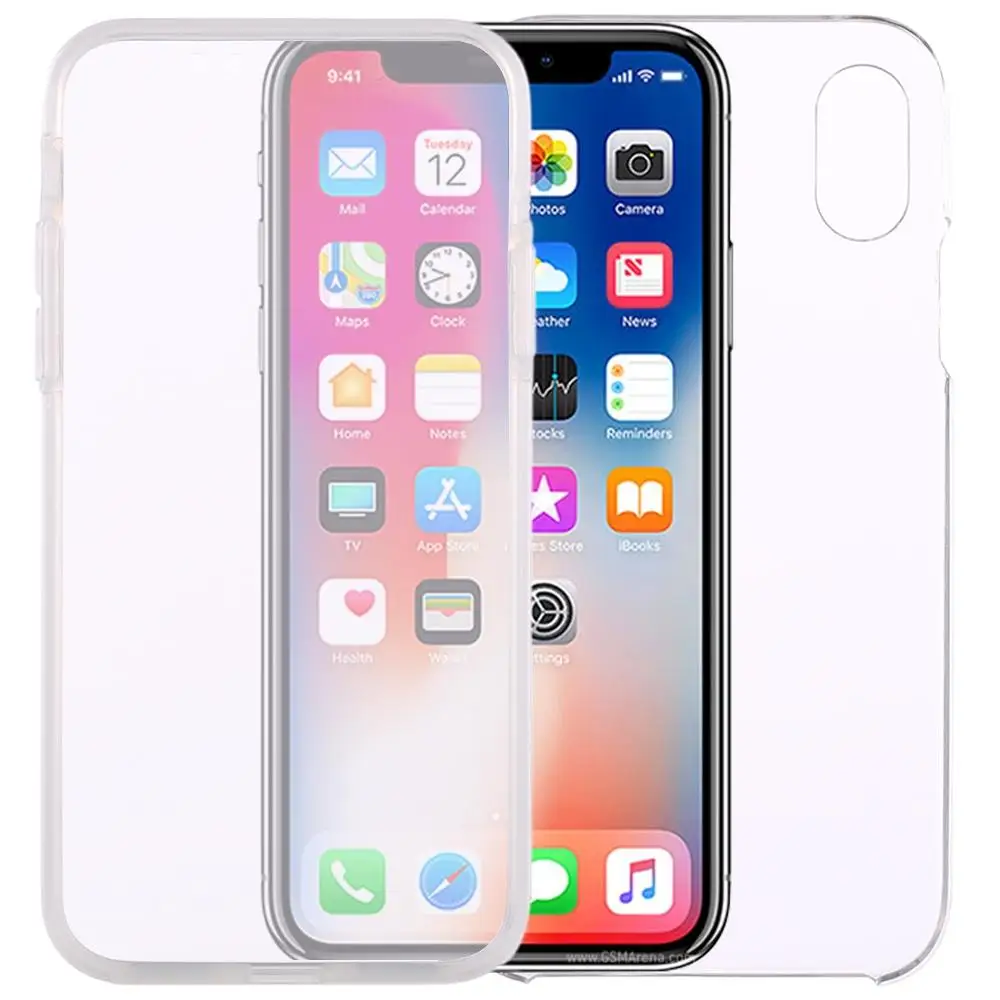 Чехол Haweel для iPhone X/XS 0 75 мм двухсторонний Ультратонкий Прозрачный чехол из