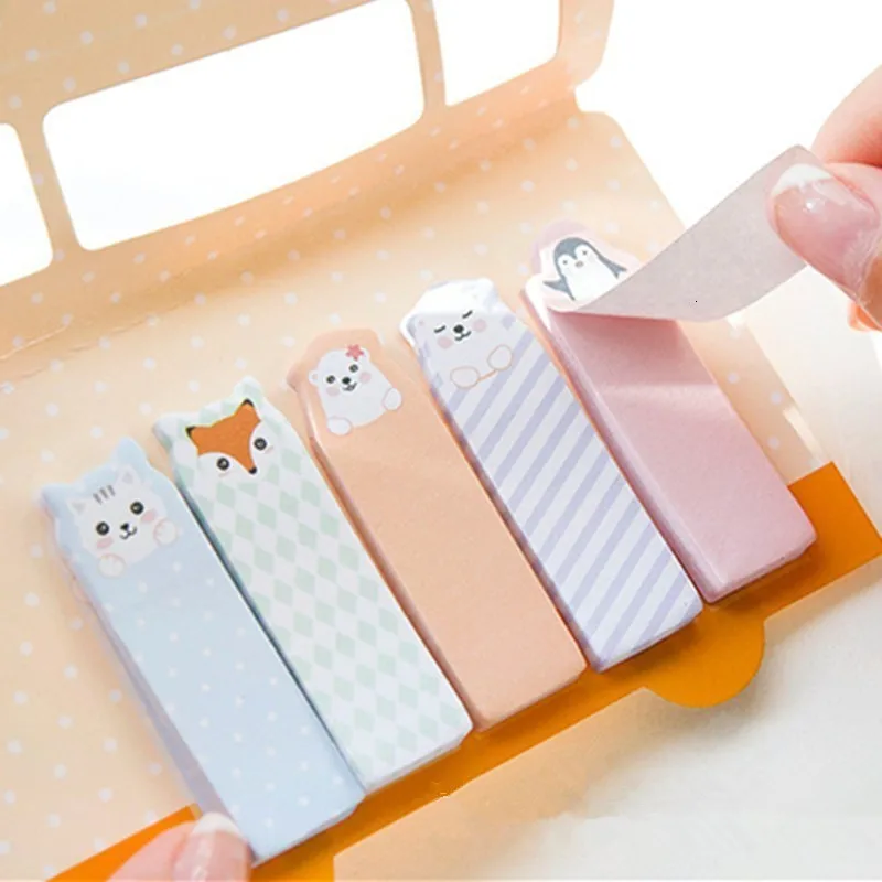 Creative Kawaii Bus Memo Pad Sticky Notes Cute Diary Decoration Planner Stickers Notepad Office School Stationary Supplies 01930