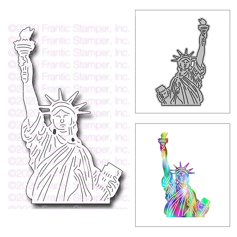 

Новинка форма для тиснения статуи Свободы 2021 металлические пресс-формы для рукоделия декоративный Скрапбукинг альбом открытки создание бе...