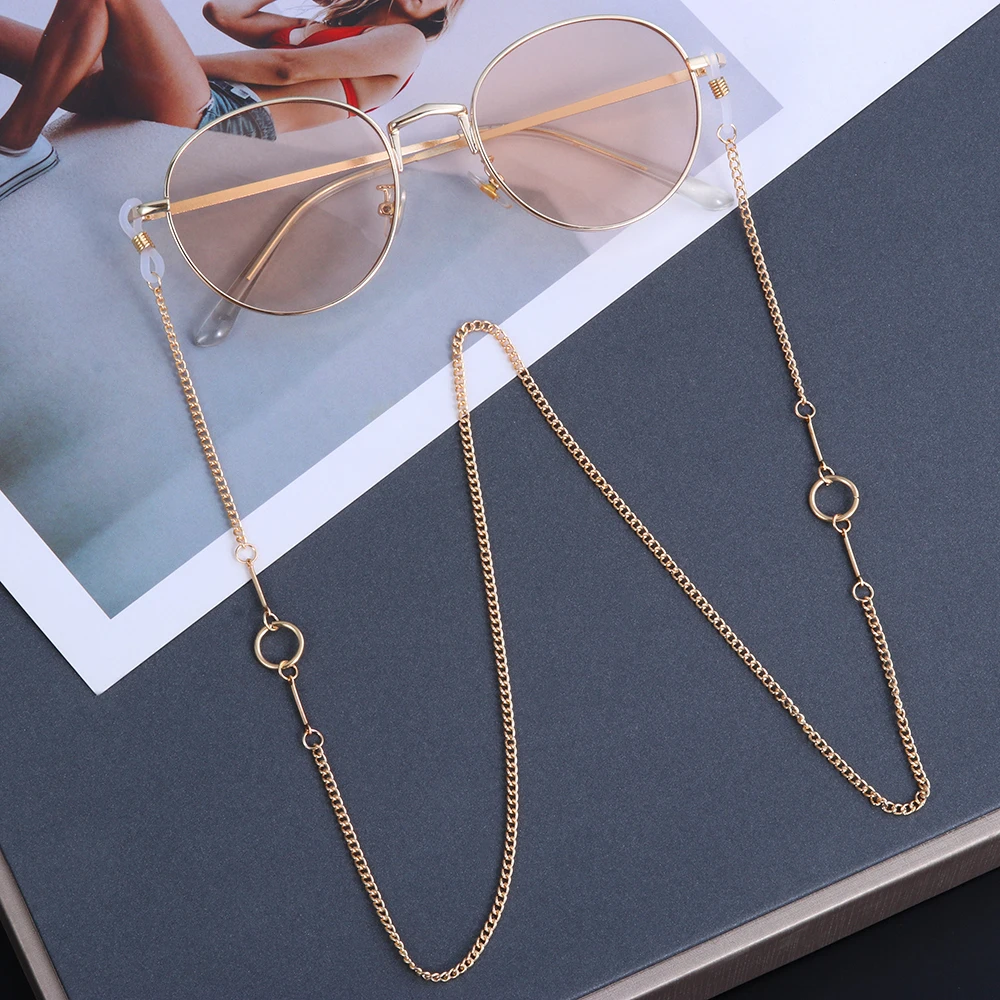 

2021 Fashion Beaded Metal Glasses Chains Sunglasses Chain Reading Glasses Cords Anti-lost Laces Glasses Holder Eyewear Retainer