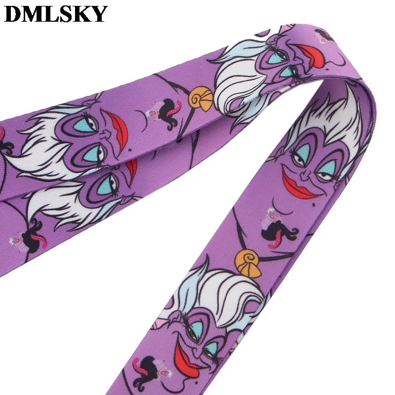 DMLSKY забавные Ursula шнурок для ключей мультфильм ремешки для ключей значок ID Мобильный телефон Веревка шеи ремешки подарки M3863