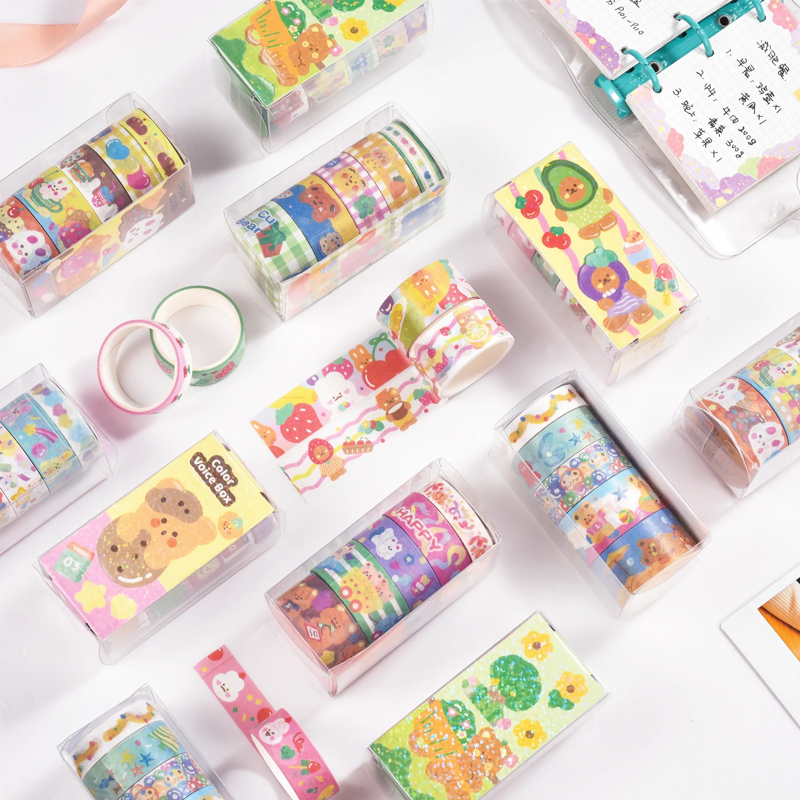 

5 Pcs/Set Cute Daily Life Washi Masking Tape Creative Animals Washi Tape Kawaii Decorative Diary Scrapbooking Stationery