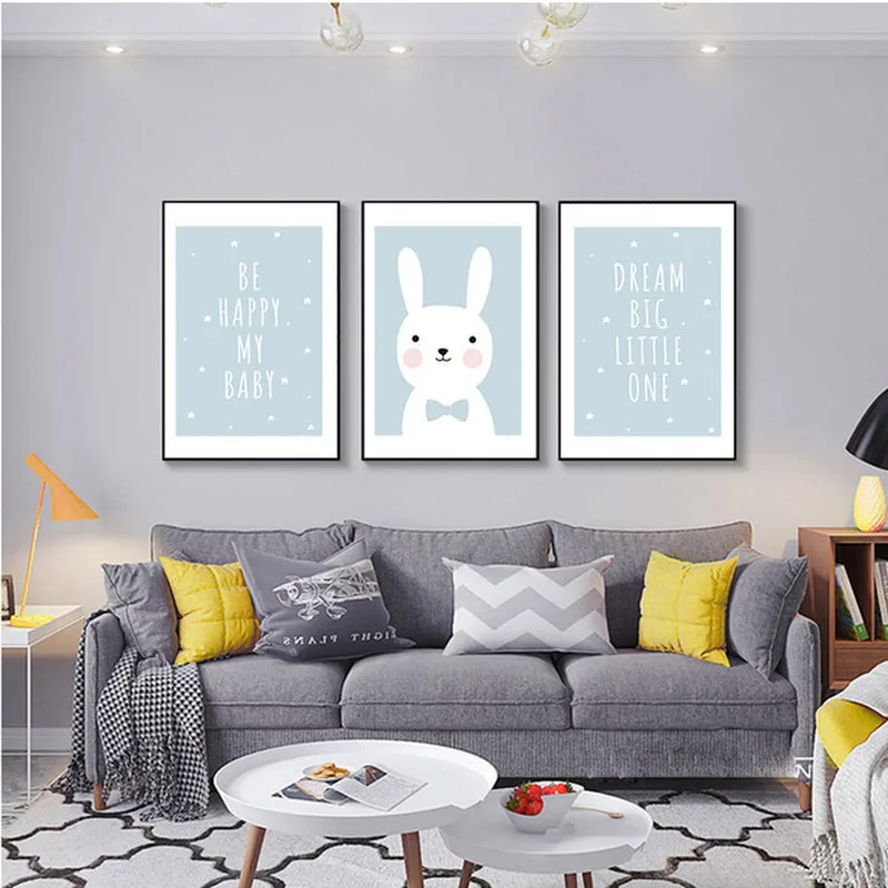 Скандинавские современные маленькие свежие Мультяшные Животные английский