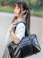 japanese casual jk uniform universal cosplay handbag pu shoulder bag students school bookbag travel messenger bag