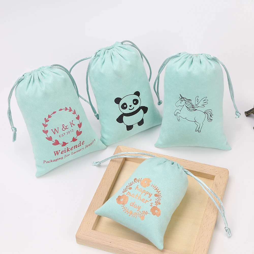 Бархатные сумки на шнурке с индивидуальным логотипом индивидуальные для