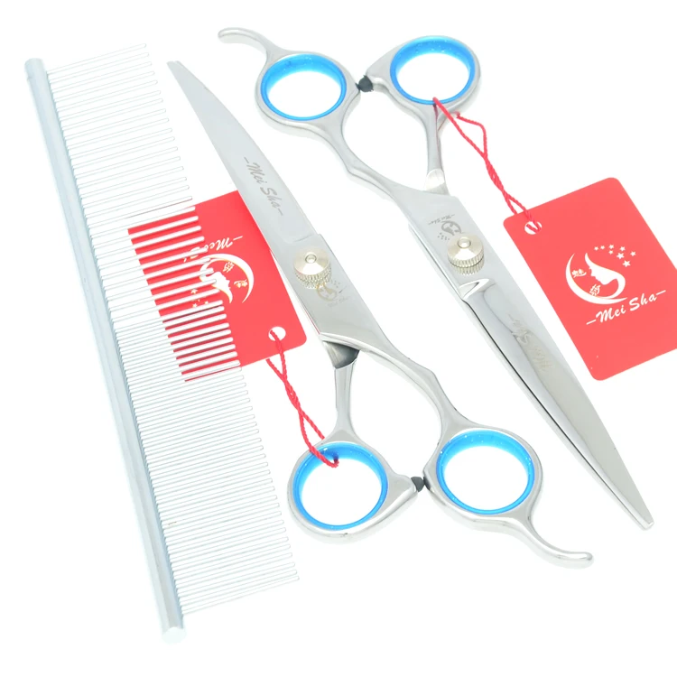 7 0 &quotСталь набор ножниц для груминга домашних животных прямые изогнутые собака